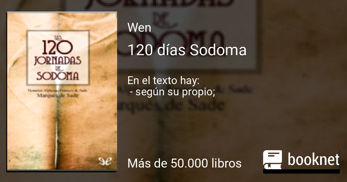 120 Dias De Sodoma Libro Pdf