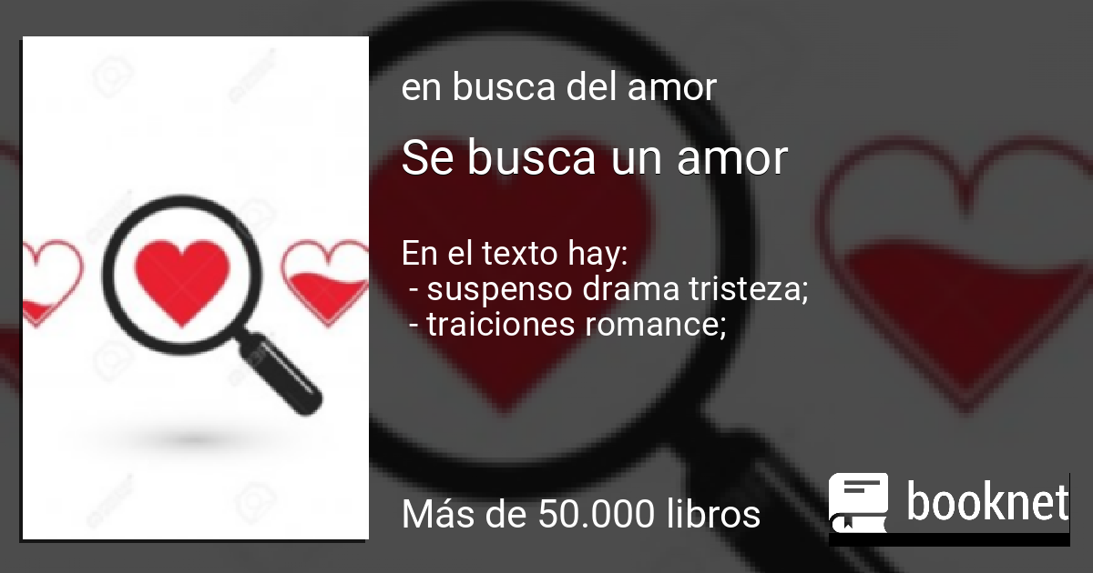 Se Busca Un Amor Leer Libros Online En Booknet