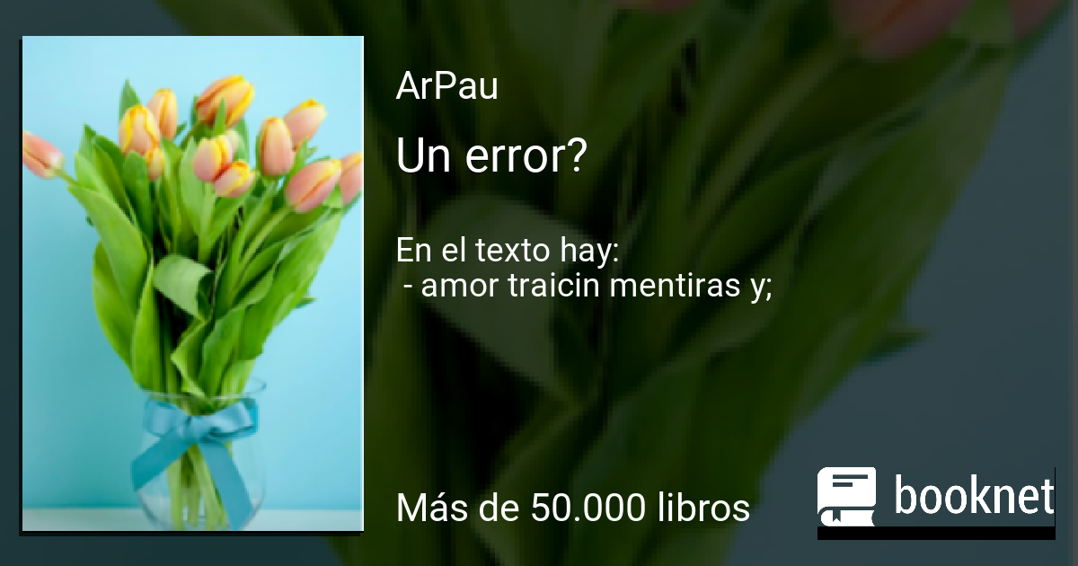 Un Error Leer Libro En Línea En Booknet