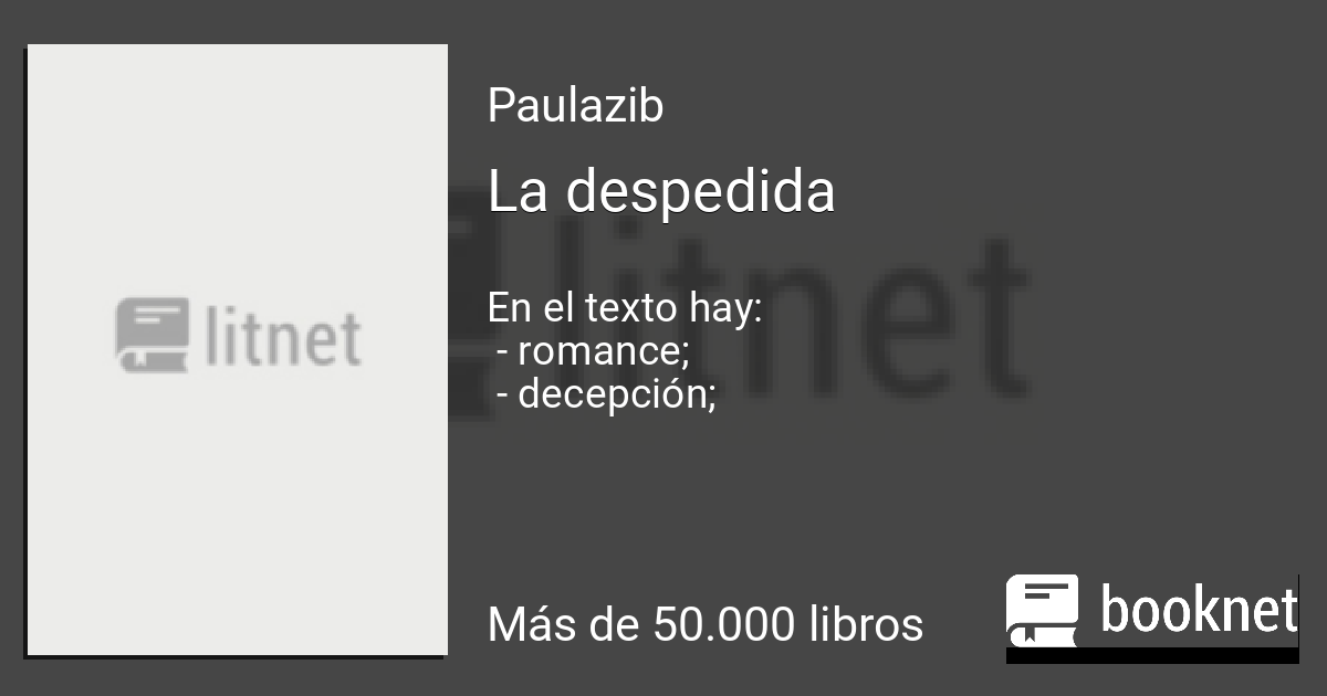 La Despedida Leer Libro En Línea En Booknet