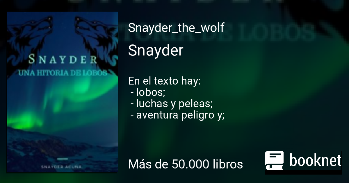 Snayder leer libro en línea en Booknet